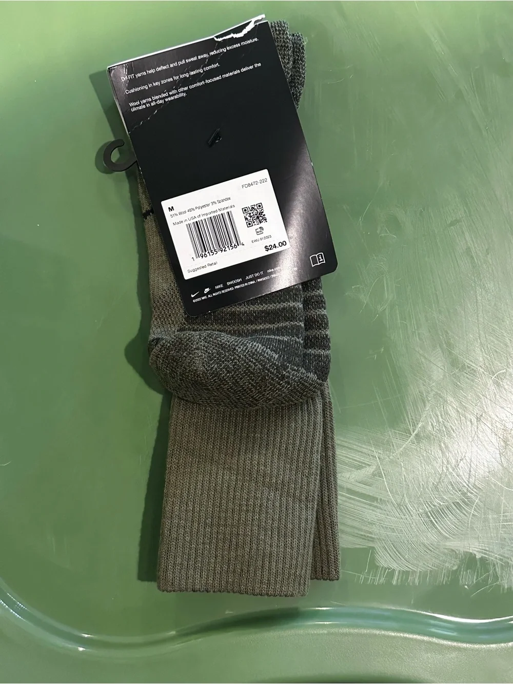 Nike Outdoor Cushioned Crew Socks - Olive